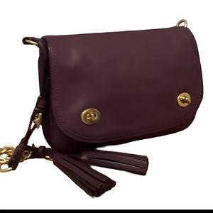 Coach Oxblood Leather Shoulder Bag Very Good Condition!